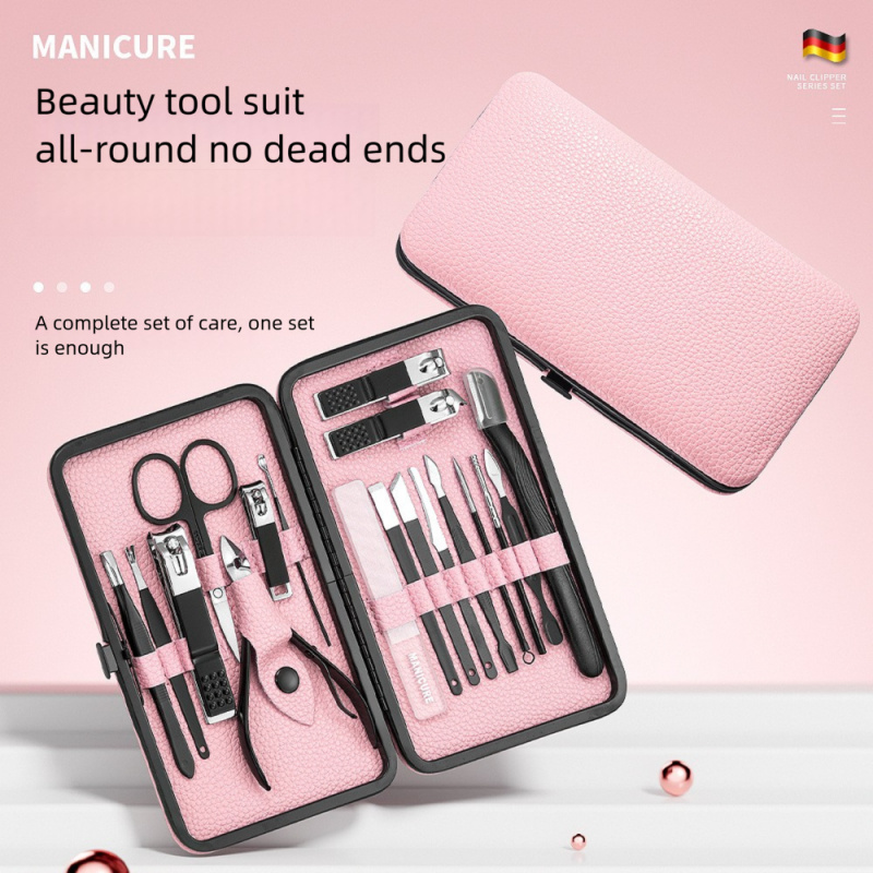 Mens Grooming Kit Gift Set - 18pcs Set Manikur Pedikur, Perlengkapan Perawatan
