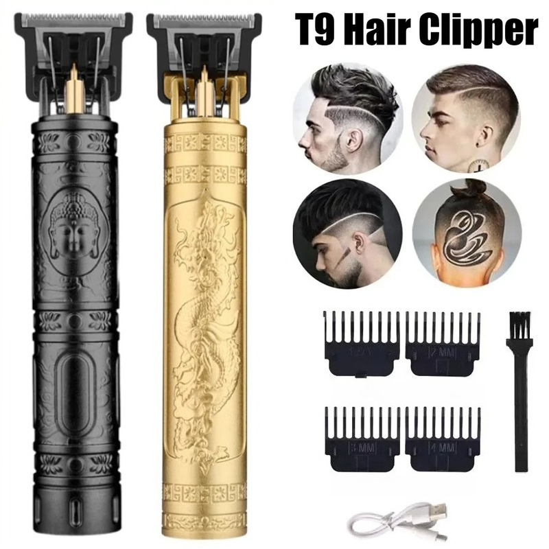 Beard Trimmer Cordless - Alat Cukur Rambut T9 Dengan 4