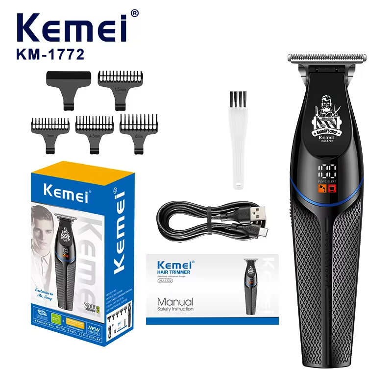 Beard Trimmer Cordless - Kemei KM-1772 7000 RPM Alat Cukur