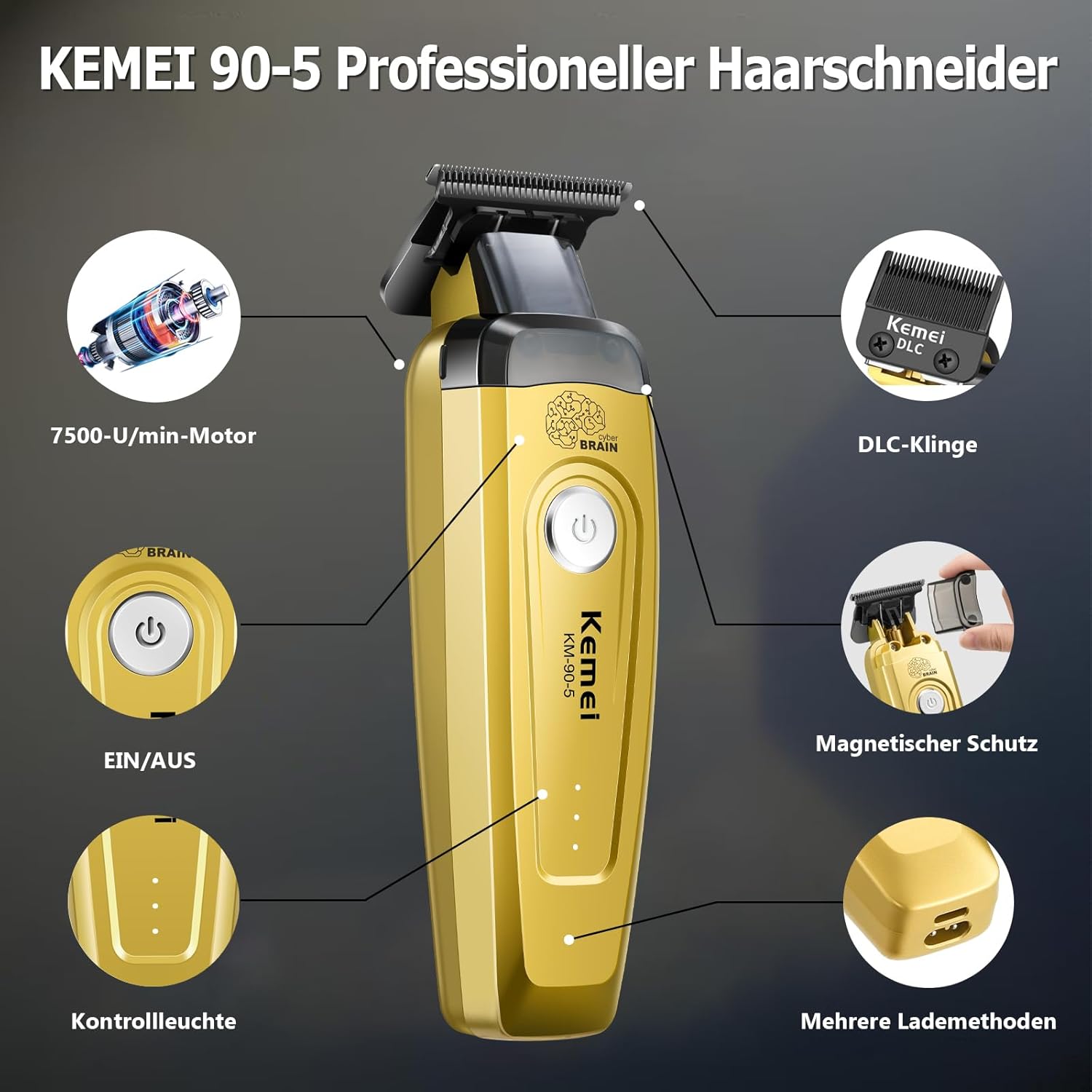 Pemangkas Rambut Pria KEMEI, A - Beard Trimmer Cordless ulasan dan harga