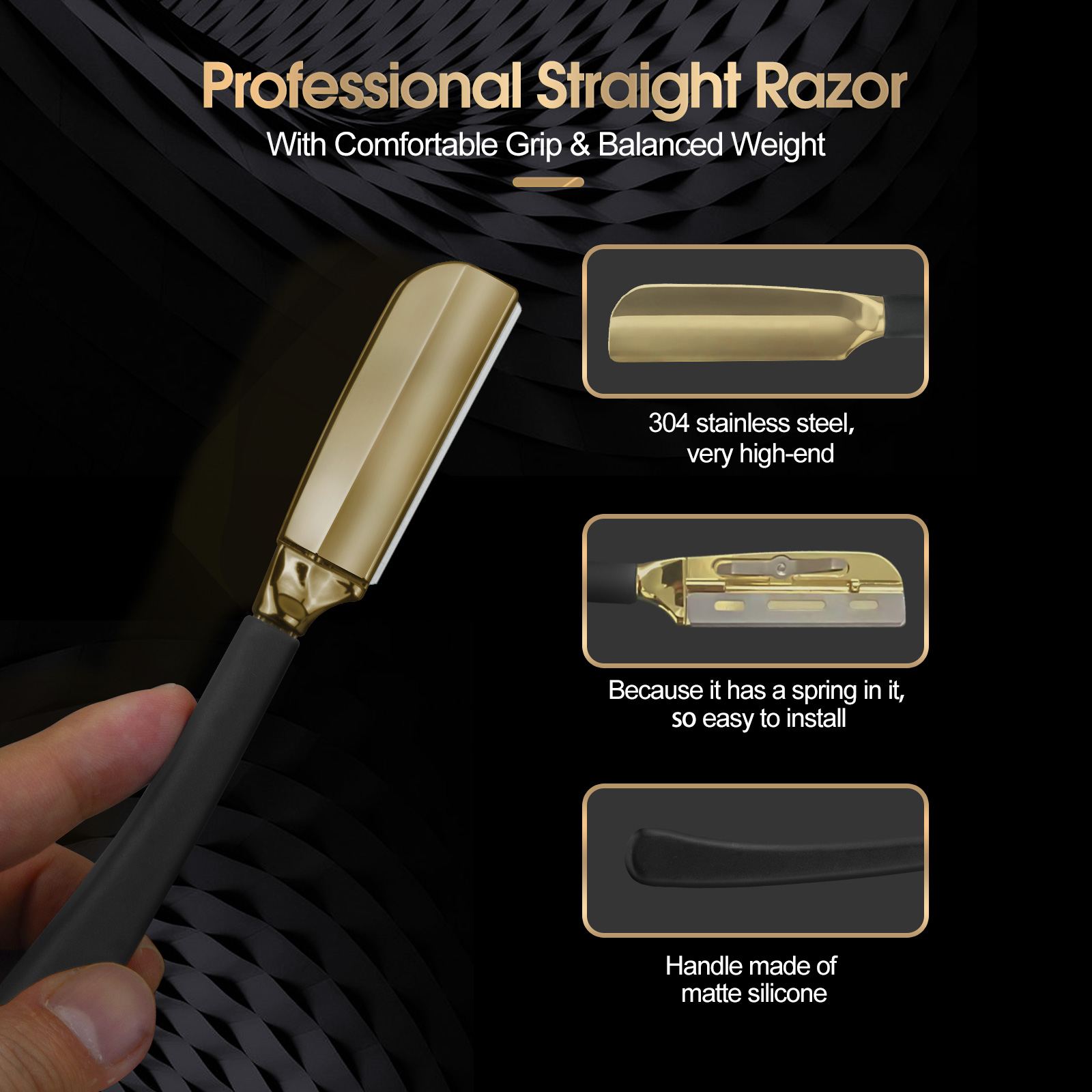 1Pc Pro Baber Beard Straight E - Straight Razor Safety ulasan dan harga