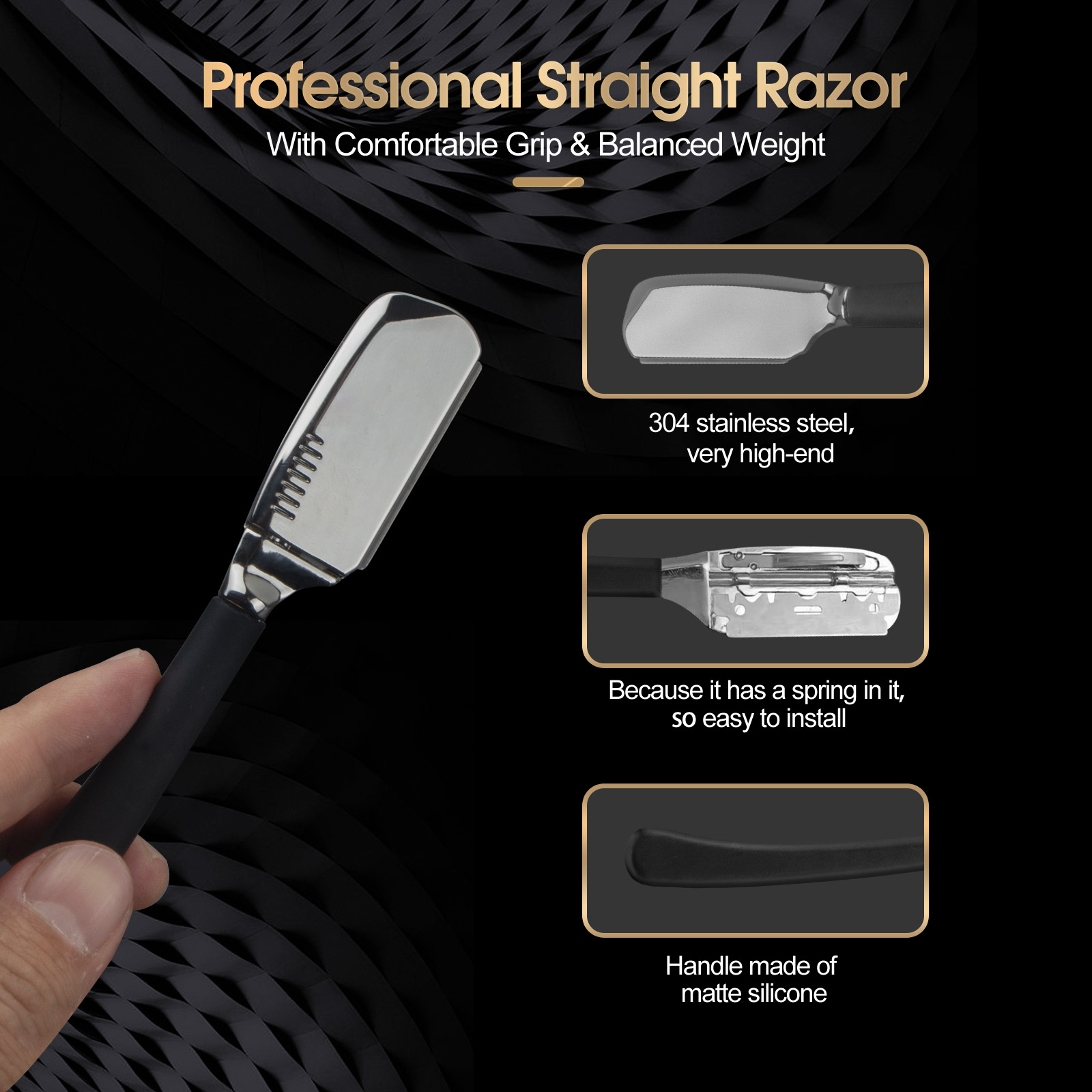 1Pc Pro Baber Beard Straight E - Straight Razor Safety ulasan dan harga