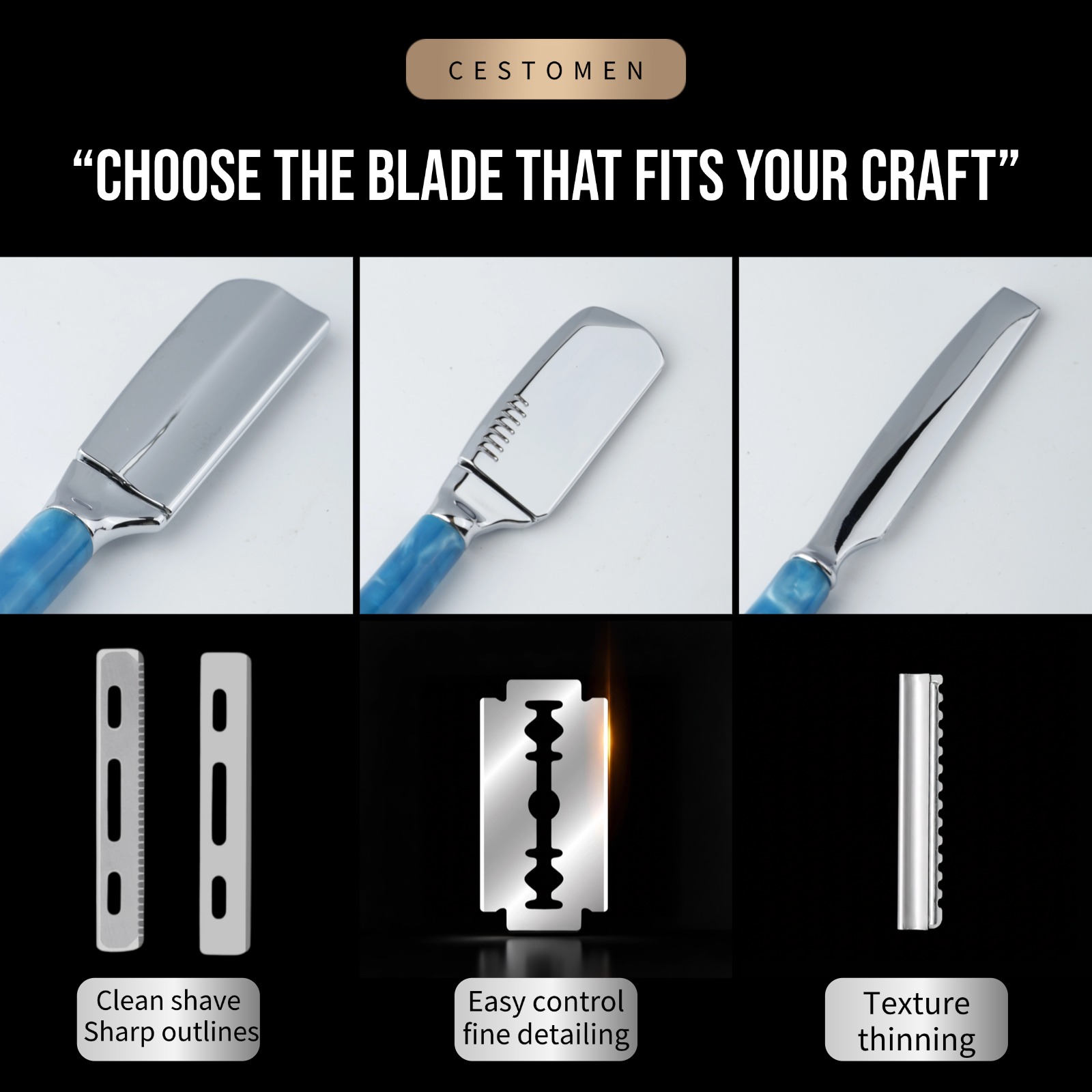 1Pcs Pro Resin Wood Handle Bar - Straight Razor Safety ulasan dan harga