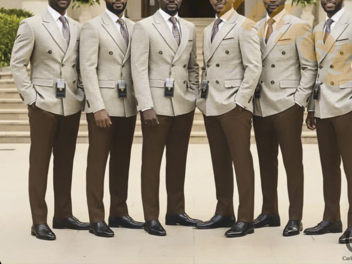Jas Abu-abu Celana Cokelat Set - Men'S Grooming Set ulasan dan harga